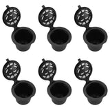 6Pcs Plastic and Stainless Steel Refillable Reusable Coffee Capsule Filters Baskets Replacement