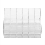 Transparent 24 Grids Lipstick Holder Organizer Display Stand Nail Polish Makeup Storage Box