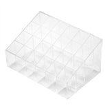 Transparent 24 Grids Lipstick Holder Organizer Display Stand Nail Polish Makeup Storage Box