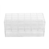 Transparent 24 Grids Lipstick Holder Organizer Display Stand Nail Polish Makeup Storage Box