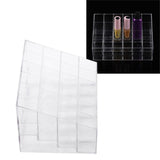 Transparent 24 Grids Lipstick Holder Organizer Display Stand Nail Polish Makeup Storage Box
