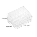 Transparent 24 Grids Lipstick Holder Organizer Display Stand Nail Polish Makeup Storage Box