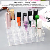 Transparent 24 Grids Lipstick Holder Organizer Display Stand Nail Polish Makeup Storage Box
