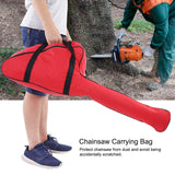Portable Oxford Cloth Chainsaw Storage Bag Lawn Mower Carry Case Protective Box (Red)