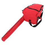 Portable Oxford Cloth Chainsaw Storage Bag Lawn Mower Carry Case Protective Box (Red)