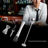 4pcs/ Set Durable Stainless Steel Drinking Cocktail Mixing Tool Set in Home Bar Party(B)