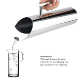Stainless Steel Water Jug with Ice Guard Cold Drinking Pitcher Home Hotel Serving Tool (2L)