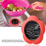 Flower Shaped Plastic Basin Sink Strainer Drain Stopper Kitchen Bathroom Accessories (Red) In Australia - Darrahopens