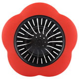 Flower Shaped Plastic Basin Sink Strainer Drain Stopper Kitchen Bathroom Accessories (Red)