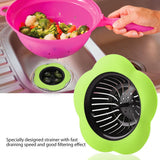 Flower Shaped Plastic Basin Sink Strainer Drain Stopper Kitchen Bathroom Accessories (Green)
