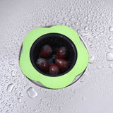 Flower Shaped Plastic Basin Sink Strainer Drain Stopper Kitchen Bathroom Accessories (Green)