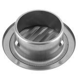 Stainless Steel Wall Air Vent Round Flat Grille Ducting Ventilation Cover Outlet Insect Mesh