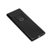 USB Recharge Ultra thin Flameless Windproof Electronic Cigarette Lighter Touch Switch (Black)