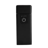 USB Recharge Ultra thin Flameless Windproof Electronic Cigarette Lighter Touch Switch (Black)