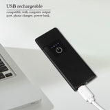 USB Recharge Ultra thin Flameless Windproof Electronic Cigarette Lighter Touch Switch (Black)