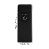 USB Recharge Ultra thin Flameless Windproof Electronic Cigarette Lighter Touch Switch (Black)