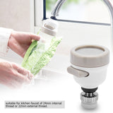 360 Degree Rotatable Kitchen Faucet Spray Head Tap Splash Filter Nozzle 3 Modes Adjustment