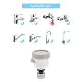 360 Degree Rotatable Kitchen Faucet Spray Head Tap Splash Filter Nozzle 3 Modes Adjustment