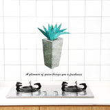 Cartoon and Transparent Self Adhesive Kitchen Oil Resistant Sticker Wall Tile Decals (Plants)