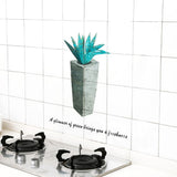 Cartoon and Transparent Self Adhesive Kitchen Oil Resistant Sticker Wall Tile Decals (Plants) In Australia - Darrahopens