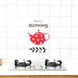 Cartoon and Transparent Self Adhesive Kitchen Oil Resistant Sticker Wall Tile Decals (Teapot) In Australia - Darrahopens
