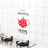 Cartoon and Transparent Self Adhesive Kitchen Oil Resistant Sticker Wall Tile Decals (Teapot) In Australia - Darrahopens