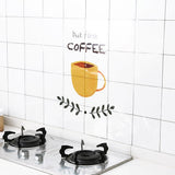 Cartoon and Transparent Self Adhesive Kitchen Oil Resistant Sticker Wall Tile Decals (Tea Cup)