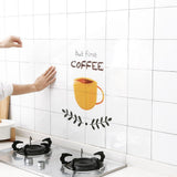 Cartoon and Transparent Self Adhesive Kitchen Oil Resistant Sticker Wall Tile Decals (Tea Cup)