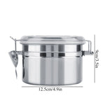 Stainless Steel Coffee Container Vacuum Sealed Storage Jar for Sugar Tea Bean(800ml)