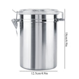 Stainless Steel Coffee Container Vacuum Sealed Storage Jar for Sugar Tea Bean(1800ml)