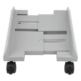 Removable Computer Case Stand Holder Bracket Desktop Mainframe Storage Rack with Brake(White)
