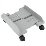 Removable Computer Case Stand Holder Bracket Desktop Mainframe Storage Rack with Brake(White)