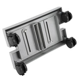 Removable Computer Case Stand Holder Bracket Desktop Mainframe Storage Rack with Brake(White)