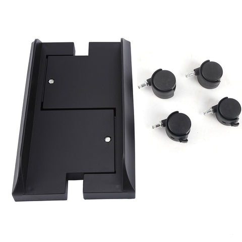 Removable Computer Case Stand Holder Bracket Desktop Mainframe Storage Rack with Brake(Black) In Australia - Darrahopens