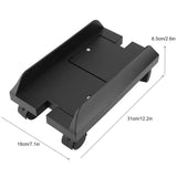 Removable Computer Case Stand Holder Bracket Desktop Mainframe Storage Rack with Brake(Black)