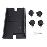 Removable Computer Case Stand Holder Bracket Desktop Mainframe Storage Rack with Brake(Black)