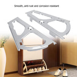2Pcs Stainless Steel Shoes Drawer Cabinet Hinges Turing Rack Replacement Fittings(1 Layer)