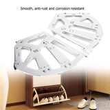 2Pcs Stainless Steel Shoes Drawer Cabinet Hinges Turing Rack Replacement Fittings(3 Layers)