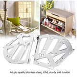 2Pcs Stainless Steel Shoes Drawer Cabinet Hinges Turing Rack Replacement Fittings(3 Layers)