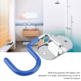 304 Stainless Steel Mop Broom Holder Organizer Wall Mounted Storage Rack (1 Position No Hook)