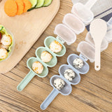 Rice Ball Mold Sushi Balls Maker Mould with Spoon Kitchen Cooking Tools Set for Baby(Beige) In Australia - Darrahopens