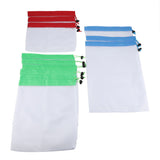 12Pcs Reusable Drawstring Mesh Bags Fruit Vegetable Sacks Storage Shopping Bag Toys Pouch In Australia - Darrahopens