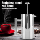 Double Walled Stainless Steel Coffee Maker French Press Tea Pot with Filter (800ML)