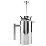 Double Walled Stainless Steel Coffee Maker French Press Tea Pot with Filter (800ML)