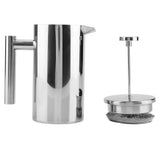 Double Walled Stainless Steel Coffee Maker French Press Tea Pot with Filter (800ML)