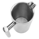 Double Walled Stainless Steel Coffee Maker French Press Tea Pot with Filter (800ML)