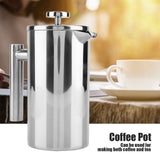 Double Walled Stainless Steel Coffee Maker French Press Tea Pot with Filter (1000ML) In Australia - Darrahopens