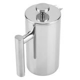 Double Walled Stainless Steel Coffee Maker French Press Tea Pot with Filter (1000ML)