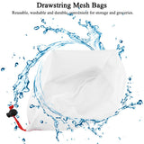11Pcs Reusable Drawstring Mesh Bags Fruit Vegetable Sacks Storage Toys Pouch Shopping Bag