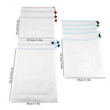 11Pcs Reusable Drawstring Mesh Bags Fruit Vegetable Sacks Storage Toys Pouch Shopping Bag